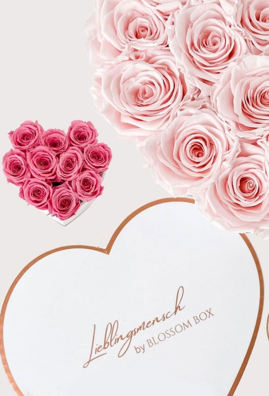 Lieblingsmensch Herzbox Blossom Box by Marylea. Die perfekte Geschenkidee für deinen Lieblingsmenschen.