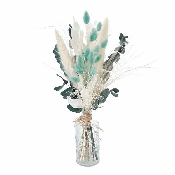 Geschenk-Set: Kleiner Strauß "Little Tiffany" mit Vase und Karte