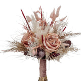 Brautstrauß "Altrosa Boho" aus Trockenblumen