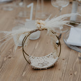 Boho Makramee Ringkörbchen mit Trockenblumen