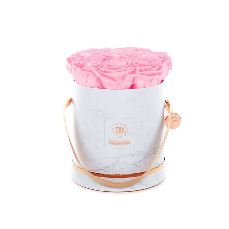 Geschenkidee für Oma: Blossom Box - White Marble Rosa