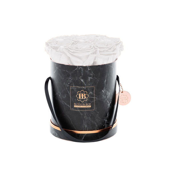 Geschenkidee für Papa: Medium - Black Marble - Weiß mit Grußkarte und Topper