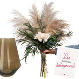 Geschenkidee für die Liebste: Boho Dahlia mit Vase + Karte