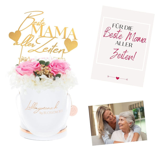 Geschenk-Set zum Muttertag Lieblingsmensch mit Grußkarte und Topper