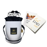 Geschenkidee für Papa: Medium Flowerbox mit Grußkarte und Topper