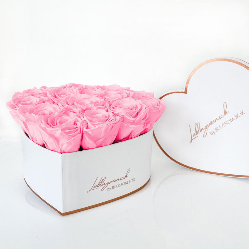 Geschenkset Lieblingsmensch Herzbox Rosa (Large)
