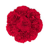 Geschenkidee für die Mama: Blossom Box - Premium White Rote Gartenrosen inkl. Flowertopper und Karte