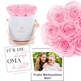 Geschenkidee für Oma: Blossom Box - White Marble Rosa