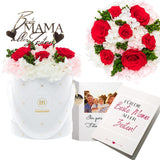 Geschenk-Set (Large) Premium White "Blooming" mit Grußkarte und Topper